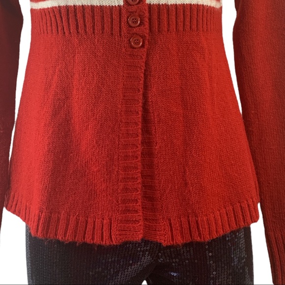 RED PAINT Red  and White Striped Long Sleeves Swe - Picture 6 of 8